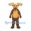 Moose Mascot Costume in Brown with Tan Belly