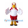 Eagle Mascot Costume with Red and White Sports Uniform