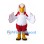 Eagle Mascot Costume with Red and White Sports Uniform