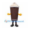 Hot Chocolate Cup Mascot Costume with Whipped Cream Topping