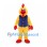 Rooster Mascot Costume in Yellow with Navy Vest