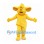Elephant Mascot Costume in Yellow with Raised Trunk