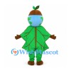 Earth Mascot Costume with Green Leaf Outfit