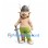 Viking Mascot Costume with Horned Helmet and Green Pants