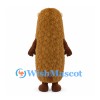 Hedgehog Mascot Costume with Shaggy Brown Back and Cream Belly