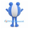 Round Mouse Mascot Costume with Blue and White Body