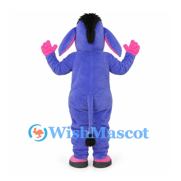 Donkey Mascot Costume in Purple with Pink Belly