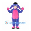 Donkey Mascot Costume in Purple with Pink Belly