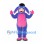 Donkey Mascot Costume in Purple with Pink Belly