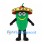 Green Chili Pepper Mascot Costume with Sombrero