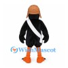 Crow Mascot Costume with Aviator Helmet and White Sash