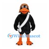 Crow Mascot Costume with Aviator Helmet and White Sash