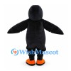 Penguin Mascot Costume in Black and White with Orange Feet
