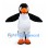 Penguin Mascot Costume in Black and White with Orange Feet