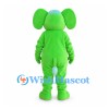 Elephant Mascot Costume in Green with Cream Ears