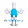 Goose Mascot Costume with Turquoise Sports Uniform