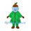 Earth Mascot Costume with Green Leaf Body and Sprout Hat