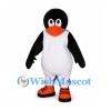 Penguin Mascot Costume with Orange Beak and Sneaker-Style Feet