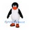 Penguin Mascot Costume with Orange Beak and Sneaker-Style Feet