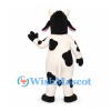 Cow Mascot Costume in Black and White with Pink Snout