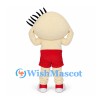 Eye Mascot Costume with Blue Iris and Red Shorts