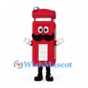 Telephone Booth Mascot Costume in Red with Mustache