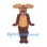 Moose Mascot Costume in Brown with Wide Antlers