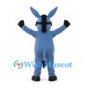 Donkey Mascot Costume in Gray with Black Mane and Hooves