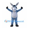 Donkey Mascot Costume in Gray with Black Mane and Hooves