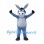 Donkey Mascot Costume in Gray with Black Mane and Hooves