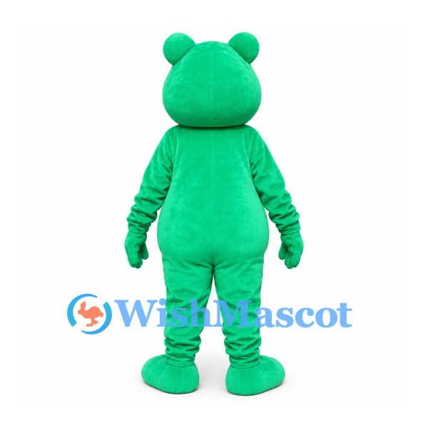 Frog Mascot Costume in Green with Round Belly