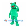 Frog Mascot Costume in Green with Round Belly
