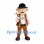 Alpine Man Mascot Costume with Black Hat and Brown Vest