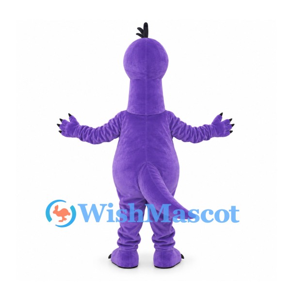Dragon Mascot Costume in Purple with Pink Snout