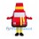 Fire Truck Mascot Costume in Red with Traffic Cone Hat