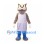 Cat Mascot Costume in Gray with White Apron and Blue Boots
