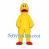 Duck Mascot Costume in Yellow with Orange Beak and Feet