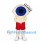Eye Mascot Costume with Blue Iris and Red Shorts