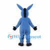 Donkey Mascot Costume in Blue with White Belly