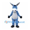 Donkey Mascot Costume in Blue with White Belly