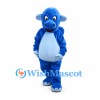 Hippo Mascot Costume in Blue with White Belly
