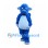 Hippo Mascot Costume in Blue with White Belly