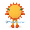 Sun Mascot Costume with Green Sunglasses and Orange Rays