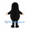 Mole Mascot Costume in Black with Cream Belly and Red Nose