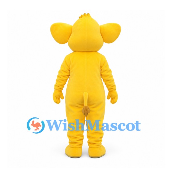 Giraffe Mascot Costume in Yellow with Short Horns
