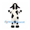 Cow Mascot Costume in Black and White with Pink Snout