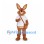 Rabbit Mascot Costume in Brown with White Shirt and Shoulder Bag