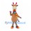 Giraffe Mascot Costume with Rainbow Scarf and Striped Feet