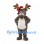 Moose Mascot Costume with Red Santa Hat