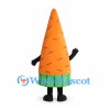 Carrot Mascot Costume in Orange with Green Cuff